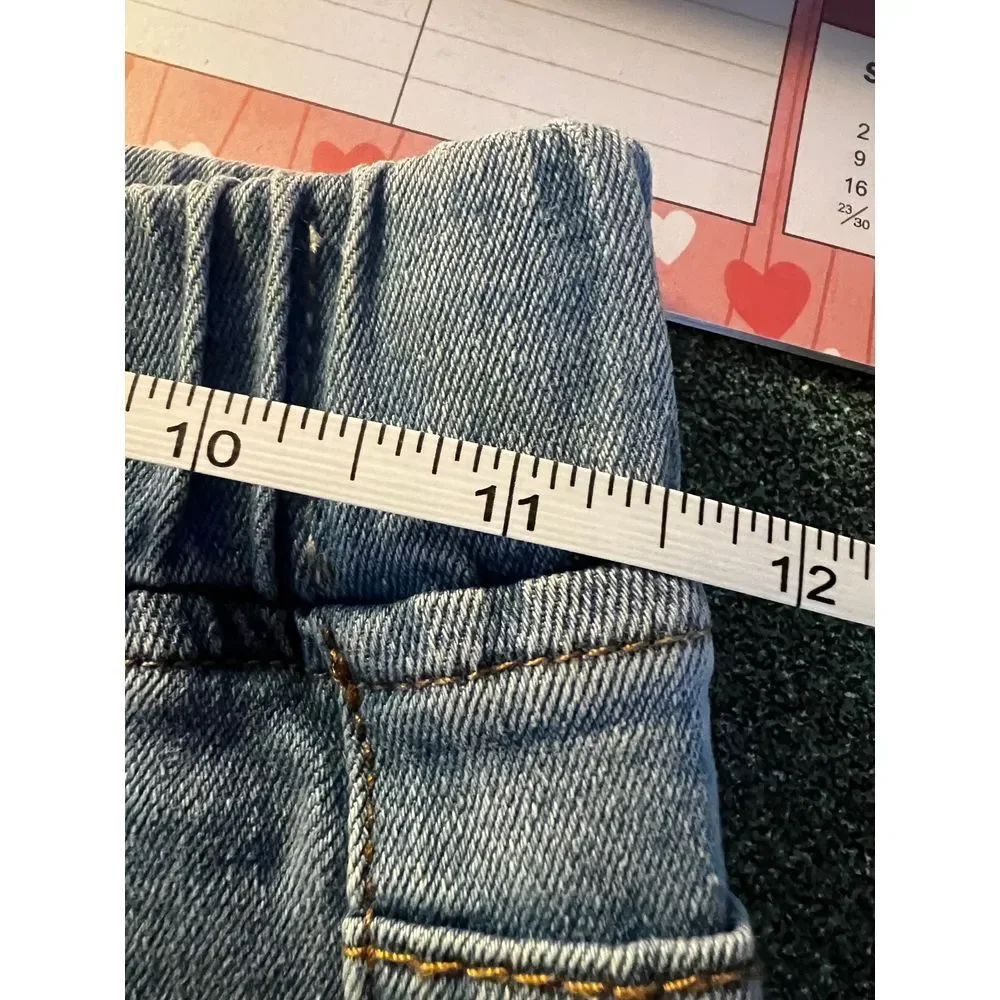 Aaron & Amber‎ Distressed Bell Bottom Flare Jeans High Waist Retro Boho Denim S